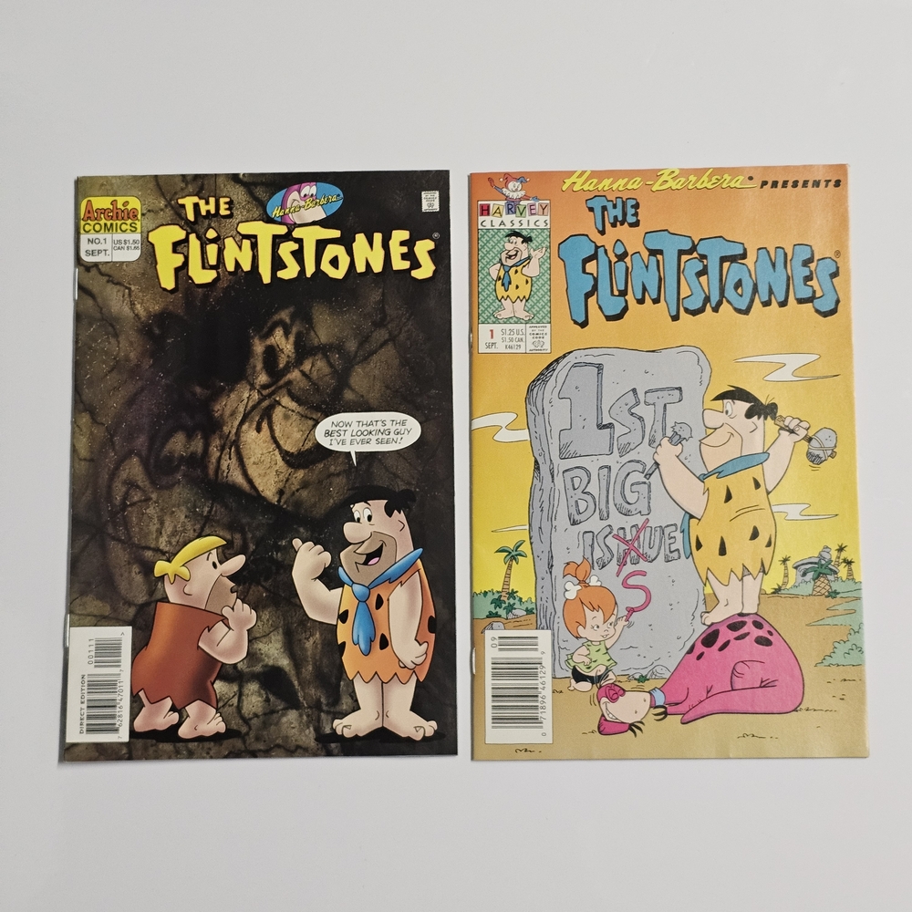 The Flintstones Comic Books Lot of 2 #1 Issues Archie Comics & Harvey Classics